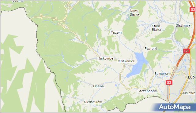 mapa Jarkowice, Jarkowice na mapie Targeo