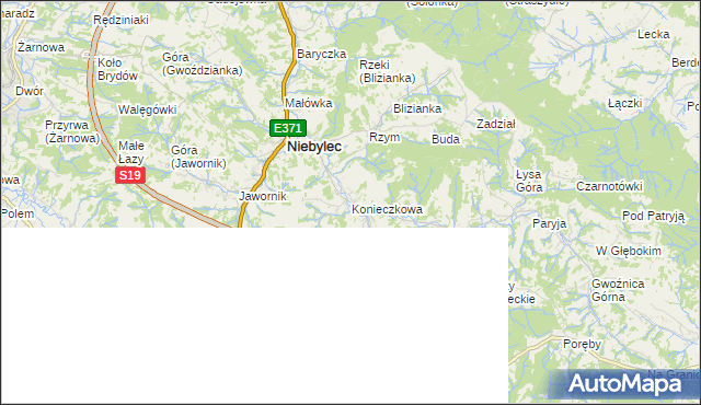 mapa Konieczkowa, Konieczkowa na mapie Targeo