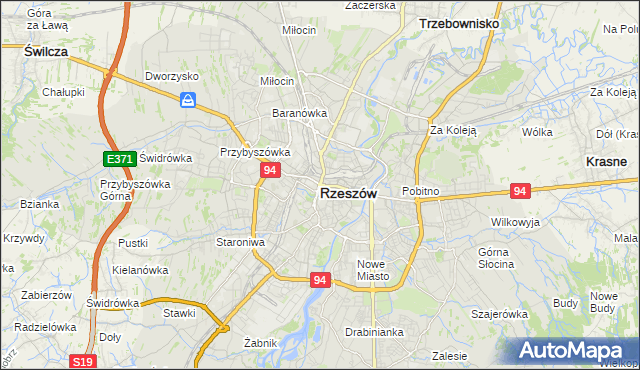 mapa Rzeszów, Rzeszów na mapie Targeo