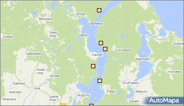 mapa Kamień gmina Ruciane-Nida, Kamień gmina Ruciane-Nida na mapie Targeo