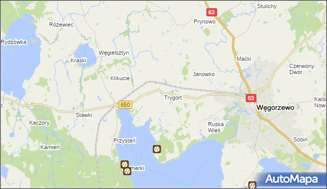 mapa Trygort, Trygort na mapie Targeo