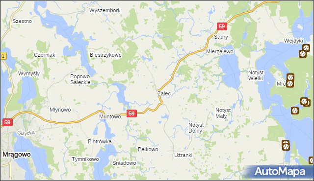 mapa Zalec, Zalec na mapie Targeo