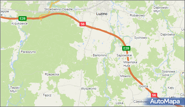 mapa Barłomino, Barłomino na mapie Targeo