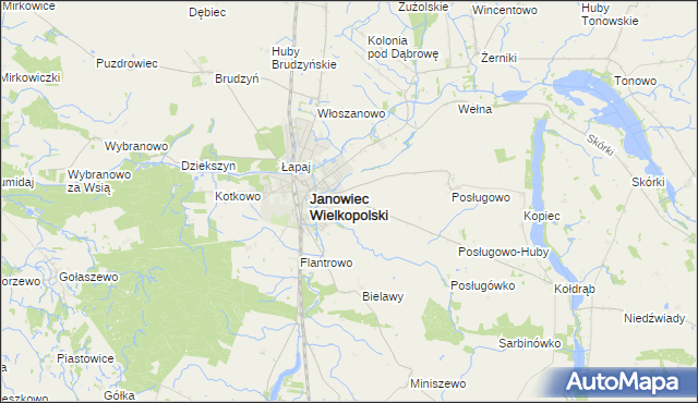 mapa Janowiec-Wieś, Janowiec-Wieś na mapie Targeo