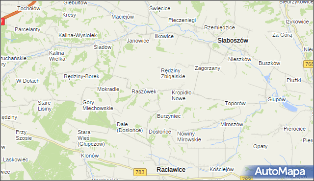 mapa Kropidło, Kropidło na mapie Targeo
