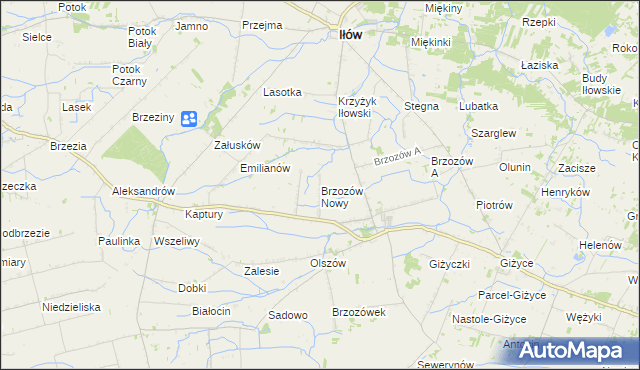 mapa Brzozów Nowy, Brzozów Nowy na mapie Targeo