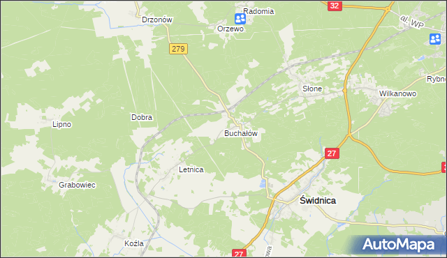 mapa Buchałów, Buchałów na mapie Targeo