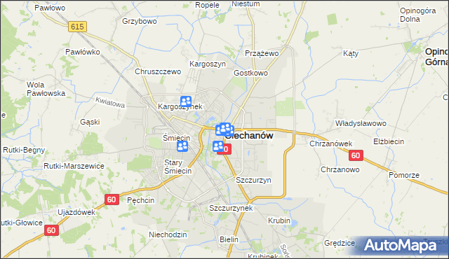 mapa Ciechanów, Ciechanów na mapie Targeo