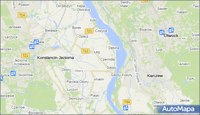 mapa Czernidła, Czernidła na mapie Targeo