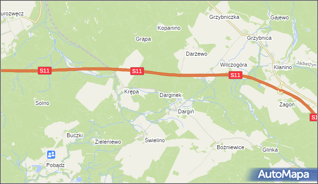 mapa Darginek, Darginek na mapie Targeo