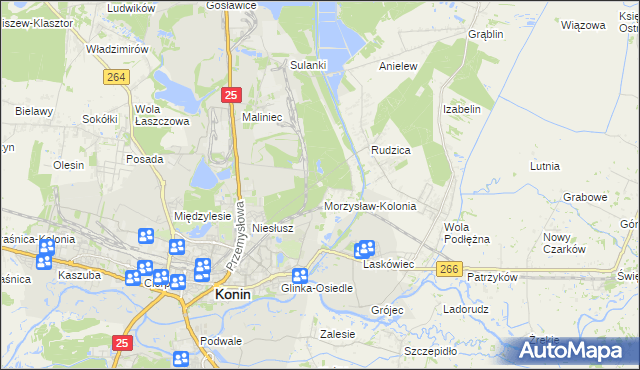 mapa Długa Łąka, Długa Łąka na mapie Targeo