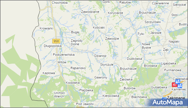 mapa Dzianisz, Dzianisz na mapie Targeo