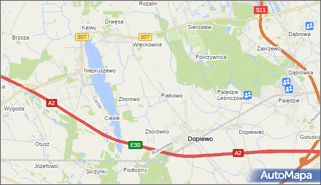 mapa Fiałkowo, Fiałkowo na mapie Targeo