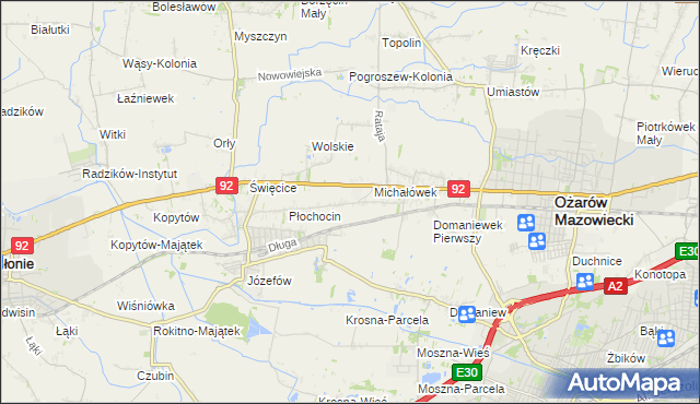 mapa Gołaszew, Gołaszew na mapie Targeo