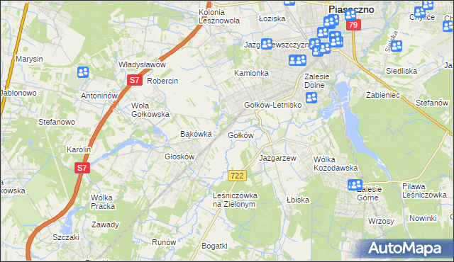 mapa Gołków, Gołków na mapie Targeo