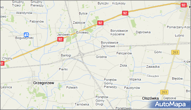 mapa Grodna, Grodna na mapie Targeo