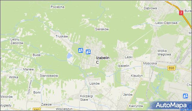 mapa Izabelin C, Izabelin C na mapie Targeo