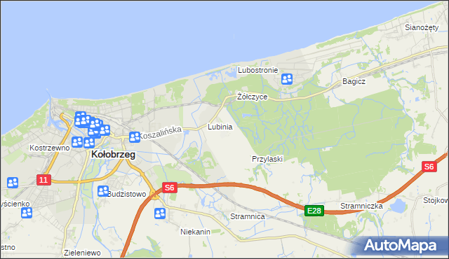 mapa Kądzielno, Kądzielno na mapie Targeo