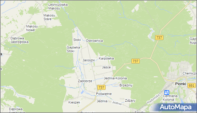 mapa Karpówka, Karpówka na mapie Targeo