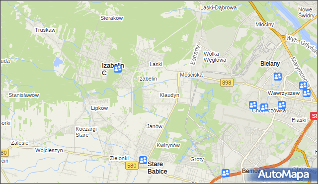 mapa Klaudyn, Klaudyn na mapie Targeo