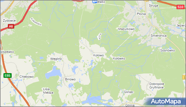 mapa Kołowo, Kołowo na mapie Targeo