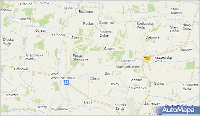 mapa Mścichów, Mścichów na mapie Targeo