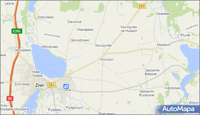 mapa Murczyn, Murczyn na mapie Targeo