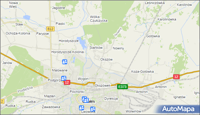 mapa Okszów, Okszów na mapie Targeo