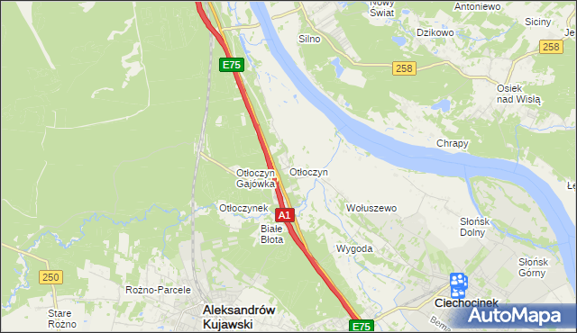 mapa Otłoczyn, Otłoczyn na mapie Targeo