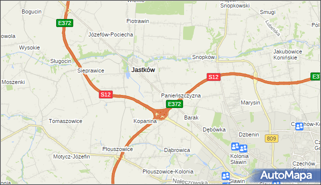 mapa Panieńszczyzna, Panieńszczyzna na mapie Targeo