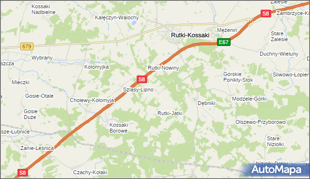 mapa Pęsy-Lipno gmina Rutki, Pęsy-Lipno gmina Rutki na mapie Targeo