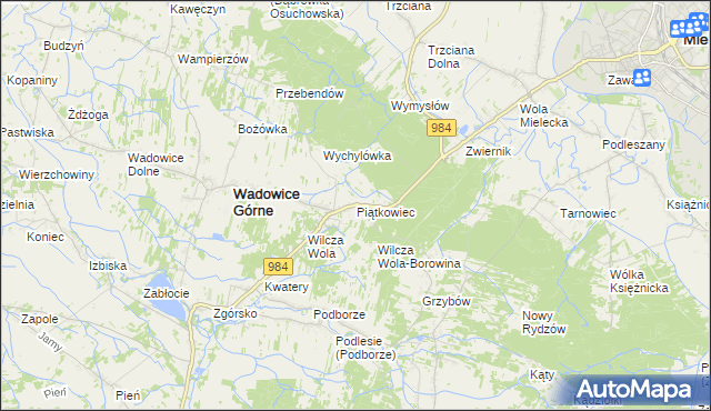 mapa Piątkowiec, Piątkowiec na mapie Targeo