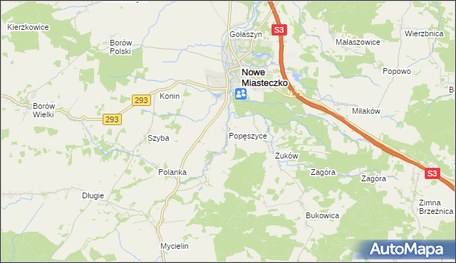 mapa Popęszyce, Popęszyce na mapie Targeo