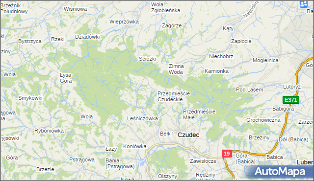 mapa Przedmieście Czudeckie, Przedmieście Czudeckie na mapie Targeo