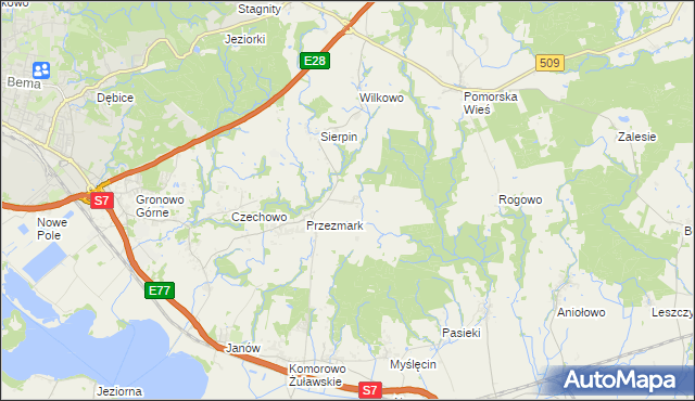 mapa Przezmark-Osiedle, Przezmark-Osiedle na mapie Targeo