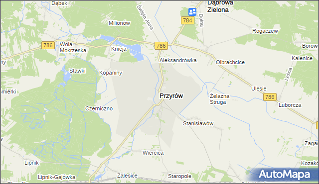 mapa Przyrów, Przyrów na mapie Targeo