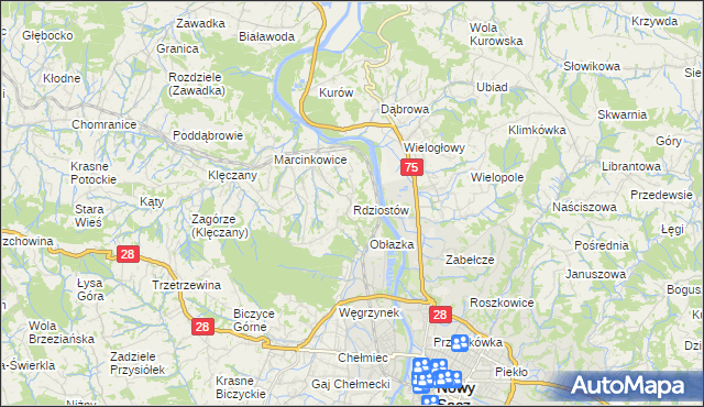 mapa Rdziostów, Rdziostów na mapie Targeo