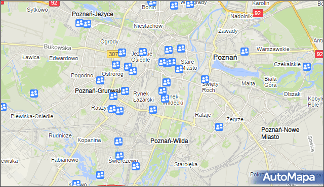 mapa Rynek Wildecki, Rynek Wildecki na mapie Targeo