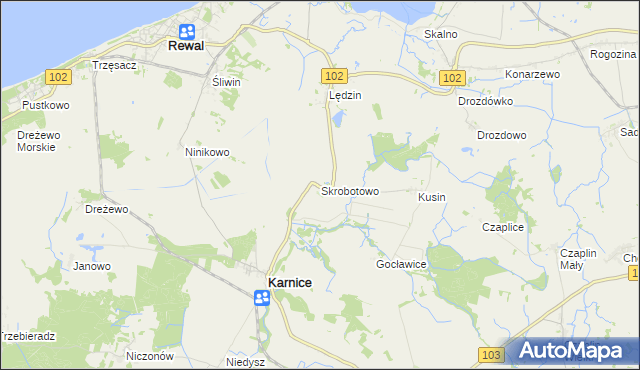 mapa Skrobotowo, Skrobotowo na mapie Targeo