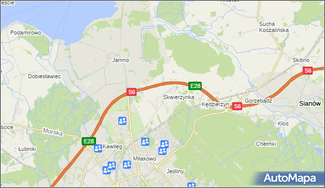 mapa Skwierzynka, Skwierzynka na mapie Targeo