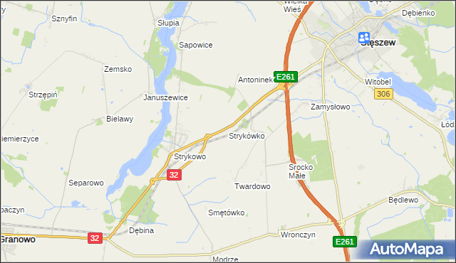 mapa Strykówko, Strykówko na mapie Targeo