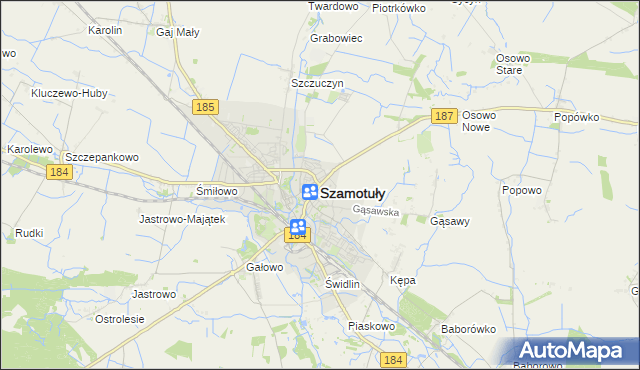 mapa Szamotuły, Szamotuły na mapie Targeo