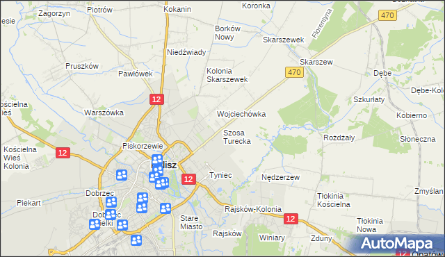 mapa Szosa Turecka, Szosa Turecka na mapie Targeo