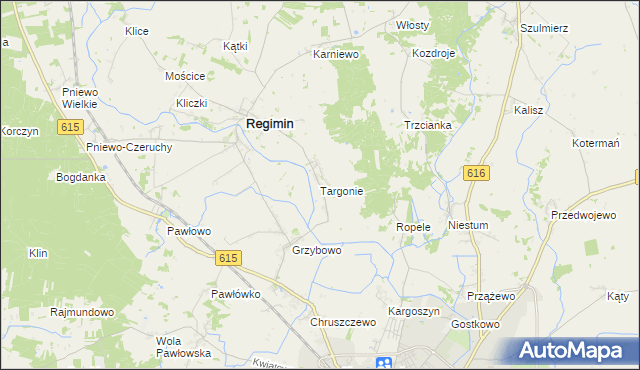 mapa Targonie, Targonie na mapie Targeo