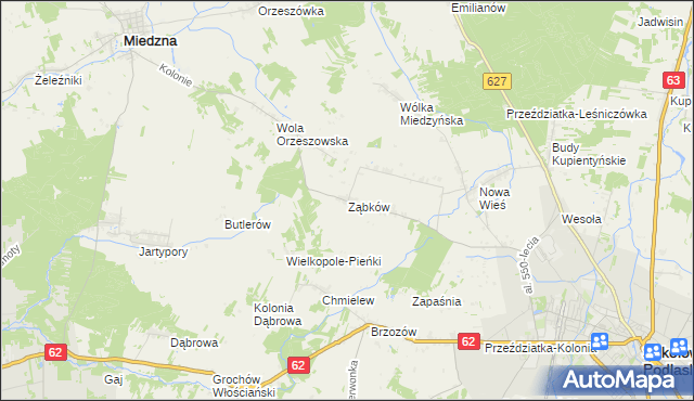 mapa Ząbków, Ząbków na mapie Targeo