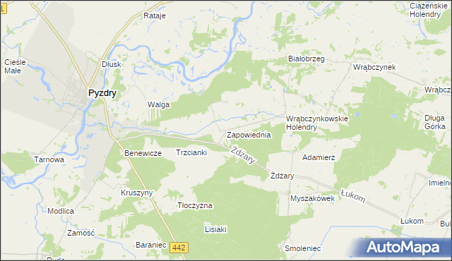 mapa Zapowiednia, Zapowiednia na mapie Targeo