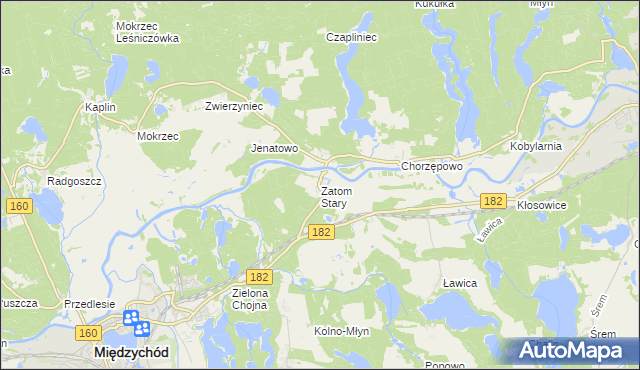 mapa Zatom Stary, Zatom Stary na mapie Targeo