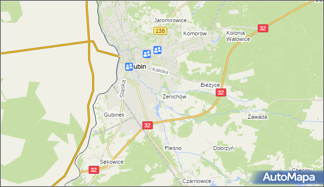 mapa Żenichów, Żenichów na mapie Targeo