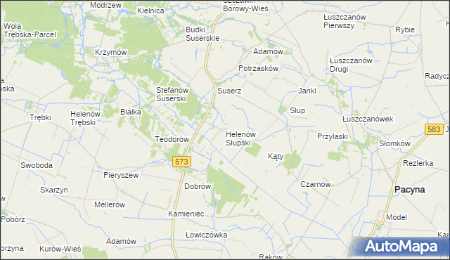 mapa Helenów Słupski, Helenów Słupski na mapie Targeo