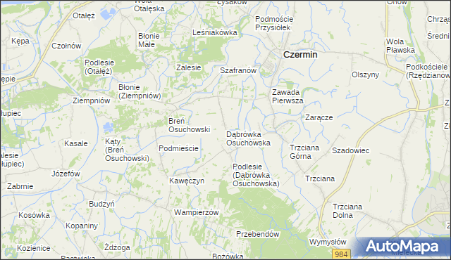 mapa Dąbrówka Osuchowska, Dąbrówka Osuchowska na mapie Targeo